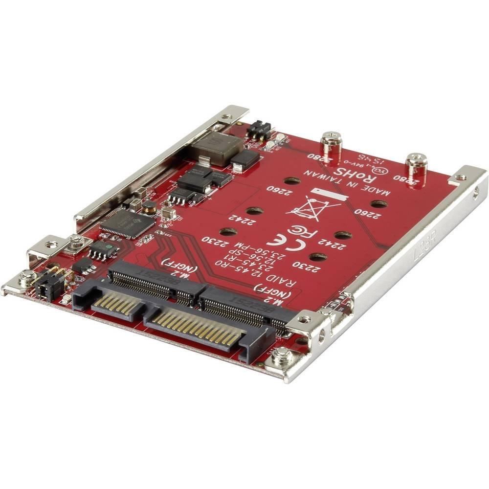 Renkforce  Renkforce Contrôleur RAID matériel pour 2x SSD M.2 NGFF avec cadre de montage 6 ,35 cm (2 ,5″ ) 