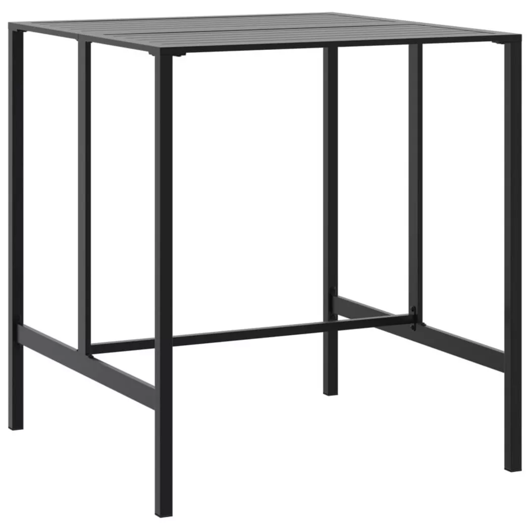 VidaXL - Bartisch stahl, One Size, Schwarz