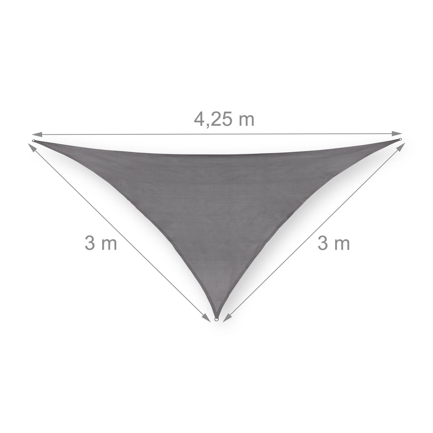 B2X Voile d'ombrage polyéthylène triangulaire gris  