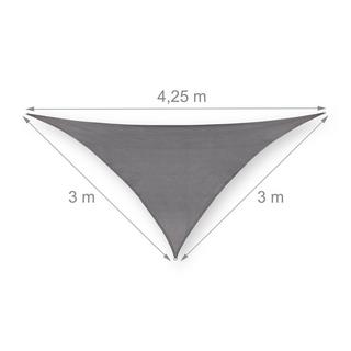 B2X Voile d'ombrage polyéthylène triangulaire gris  