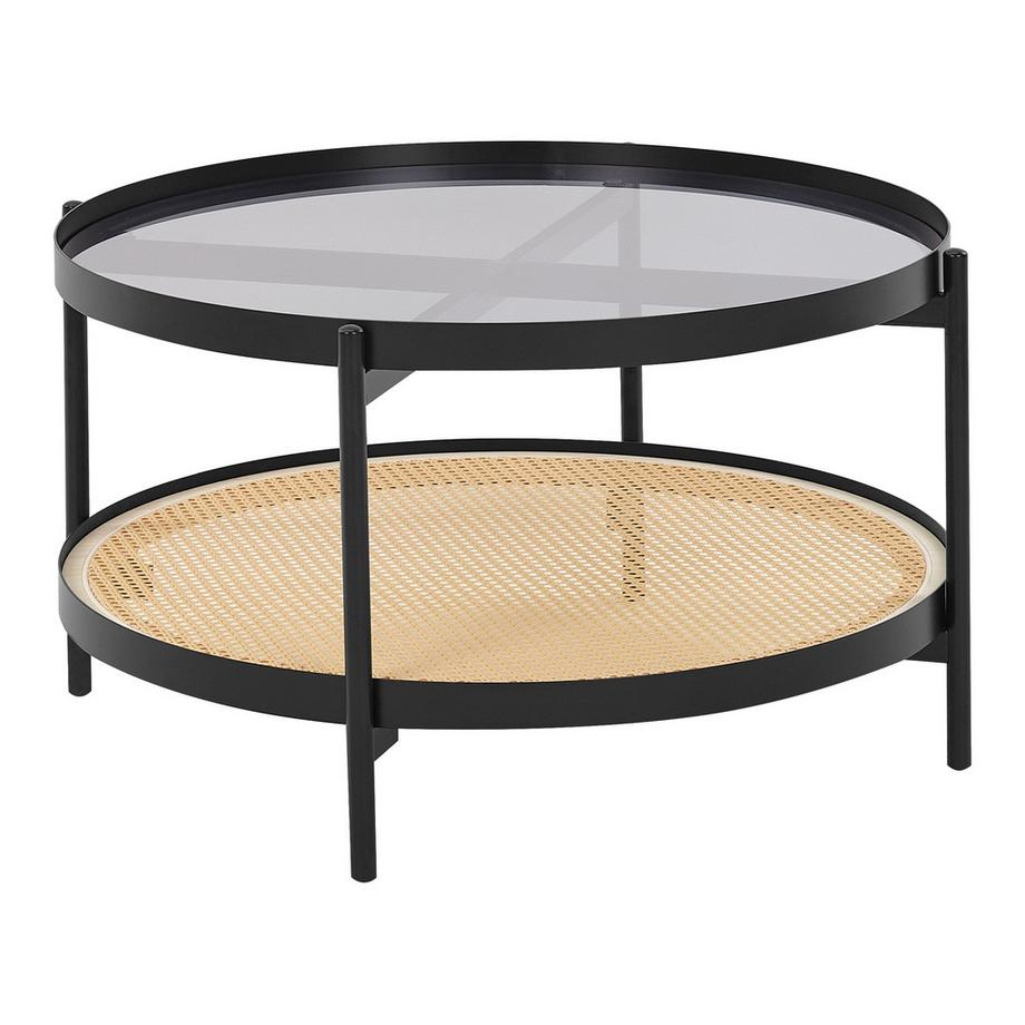 Beliani Table basse en Verre de sécurité Boho RENO  