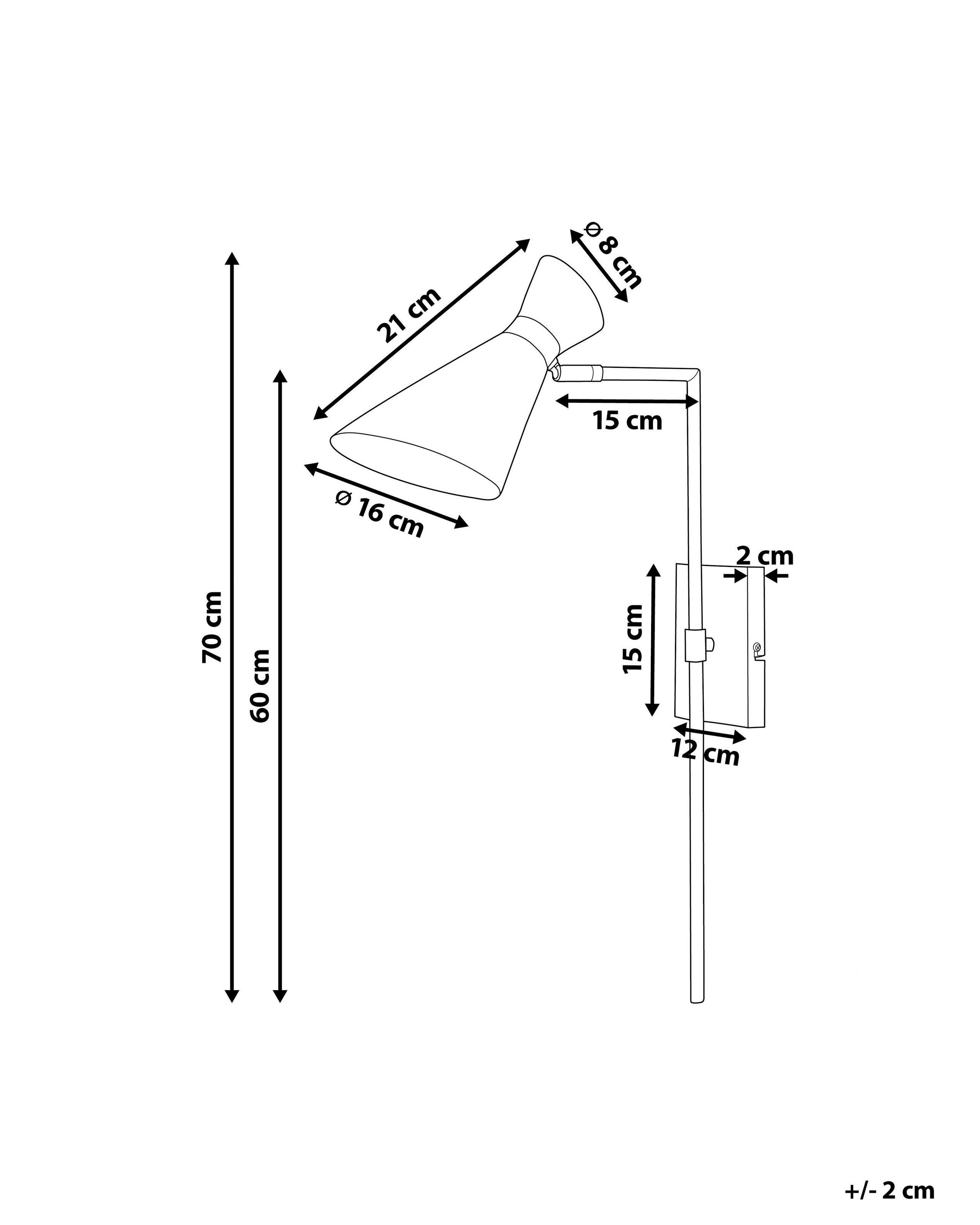 Beliani Wandlampe aus Eisen Modern MELAWI  