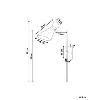 Beliani Wandlampe aus Eisen Modern MELAWI  