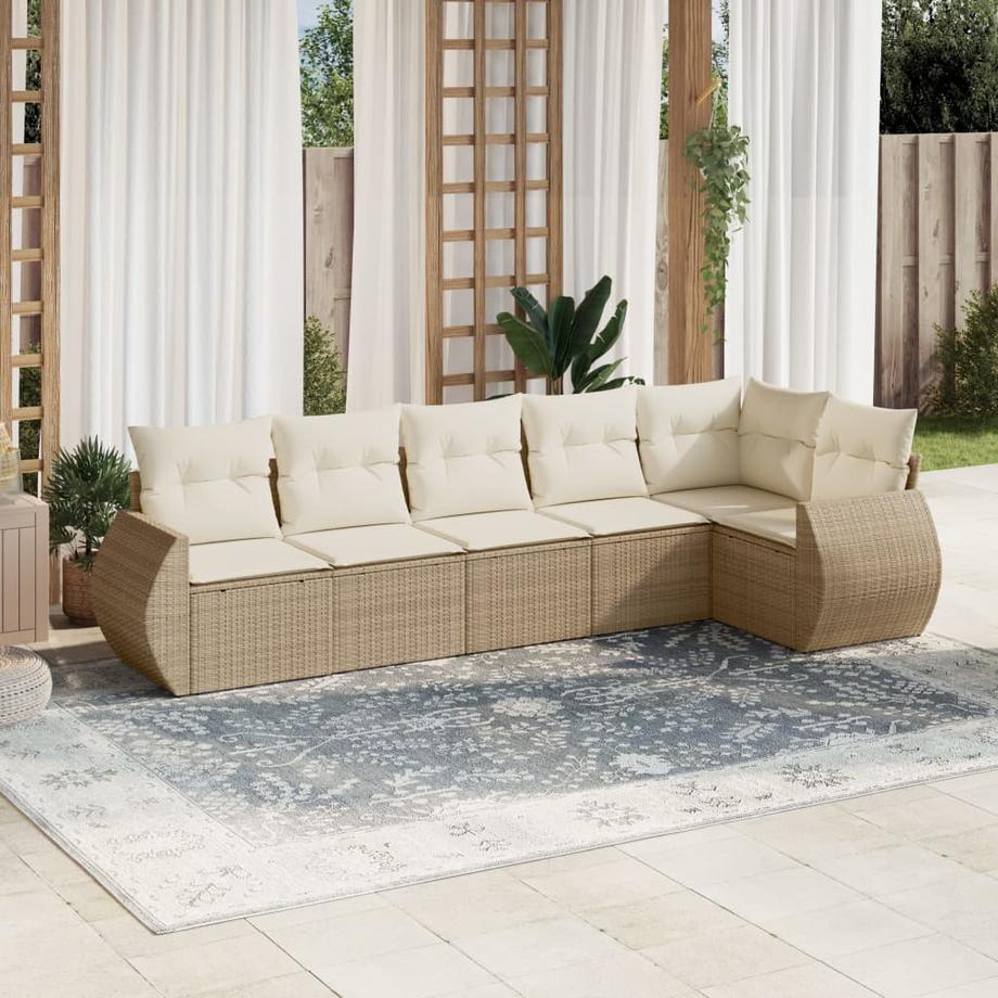 VidaXL Ensemble de canapés de jardin rotin synthétique  