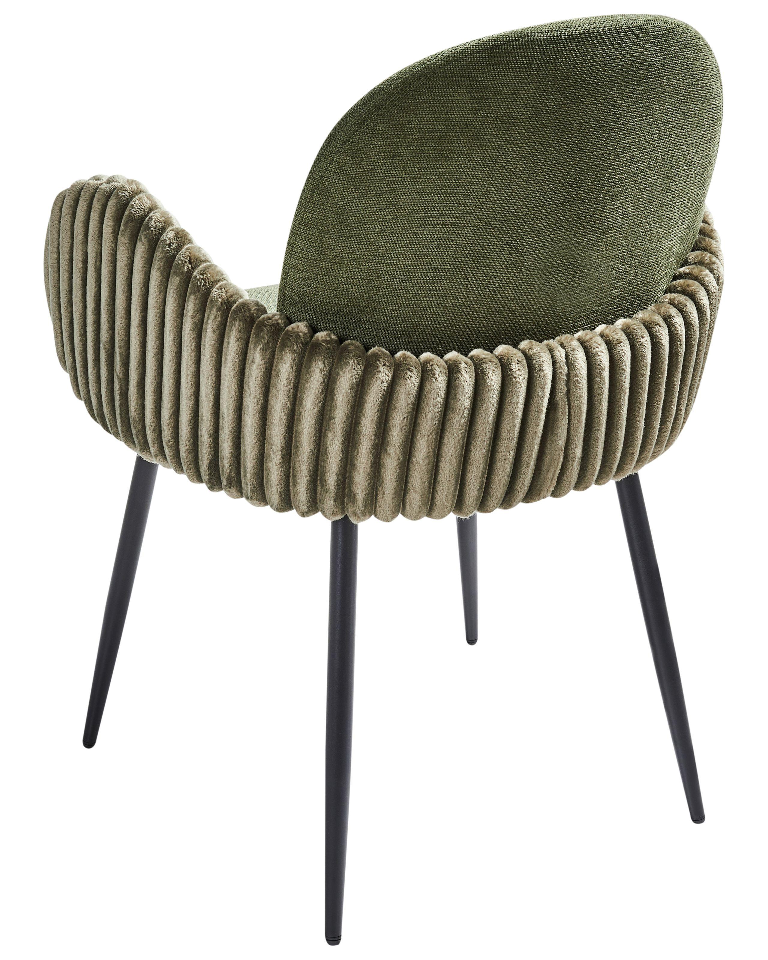 Beliani Lot de 2 chaises de salle à manger en Tissu Rétro AMITY  