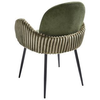 Beliani Lot de 2 chaises de salle à manger en Tissu Rétro AMITY  