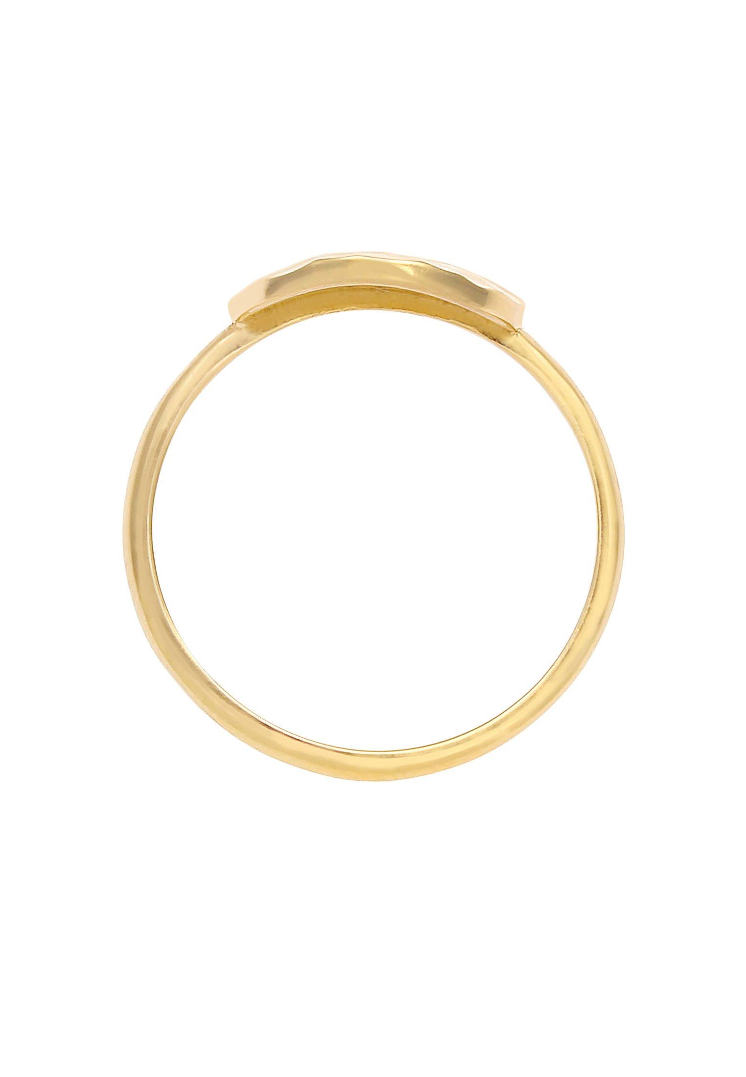 Elli  Bague Plaquette Pour Dames Tendance Martelée 