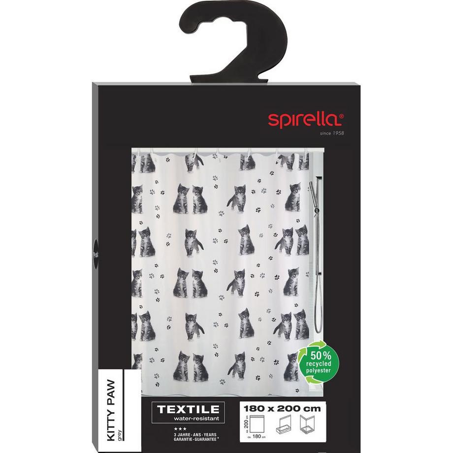 spirella Rideau de douche Polyester KITTY PAW  