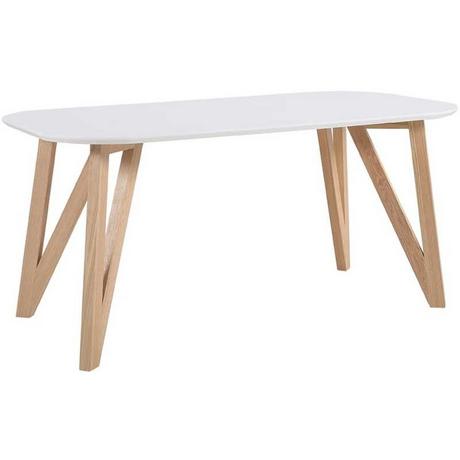 mutoni Table à manger 180x90x76cm chêne blanc  