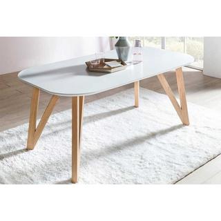 mutoni Table à manger 180x90x76cm chêne blanc  