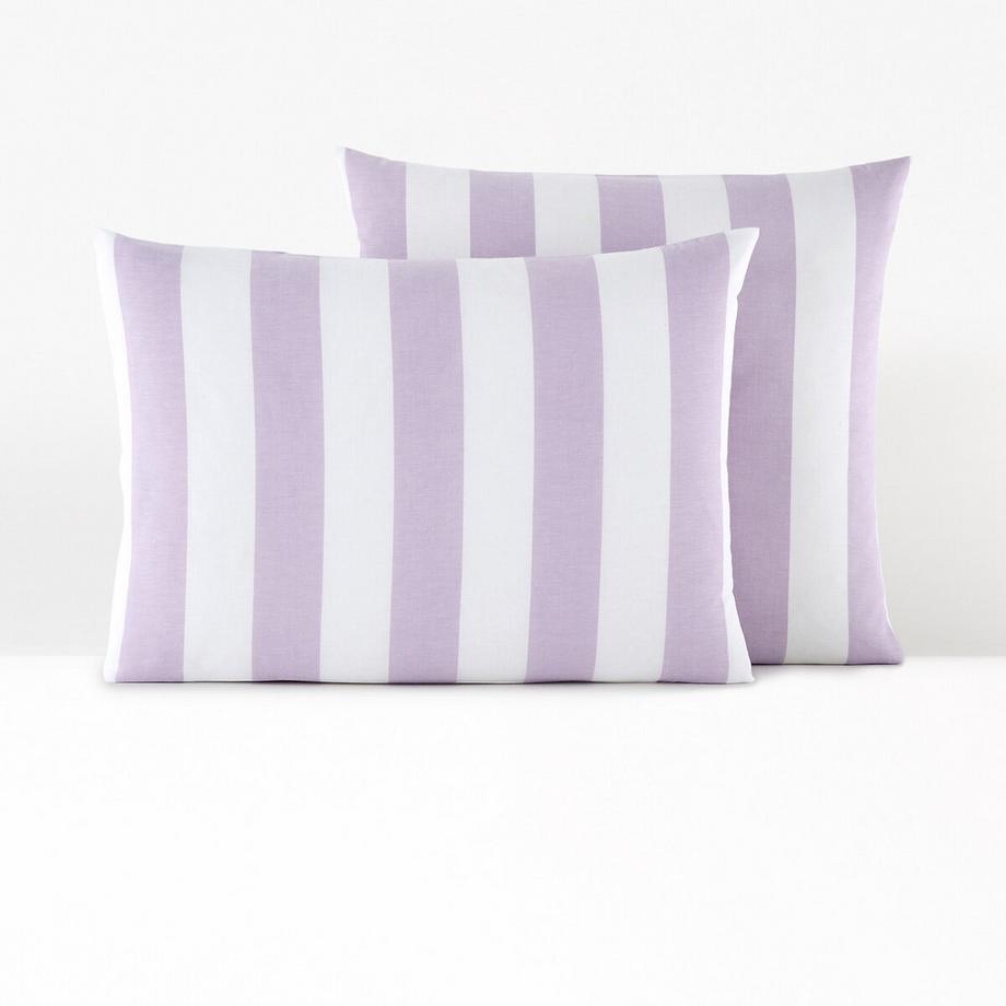 La Redoute Intérieurs Tamori Violet Federa Cuscino Cotone a Righe  