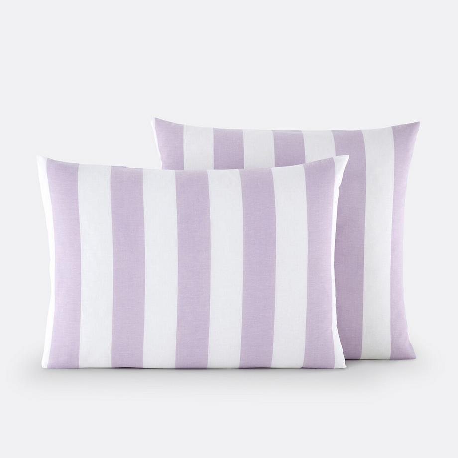 La Redoute Intérieurs Tamori Violet Taie d'oreiller Coton Rayée  