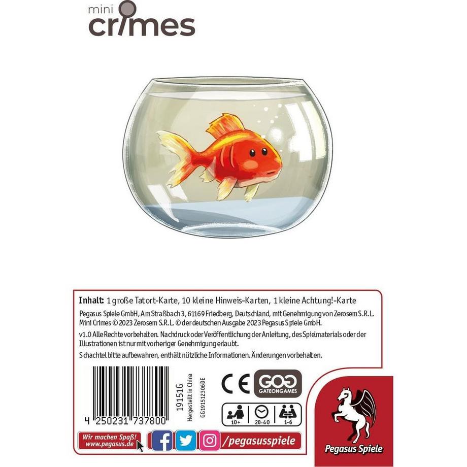 Pegasus Spiele  MiniCrimes – Comme chien et chat 