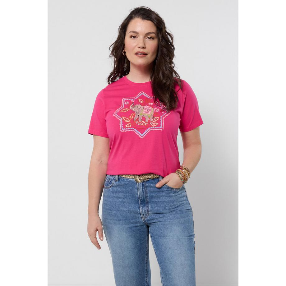 T-Shirt mit Elefanten-Print