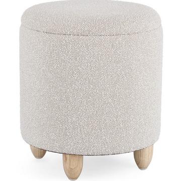 Tabouret avec rangement Zena gris clair