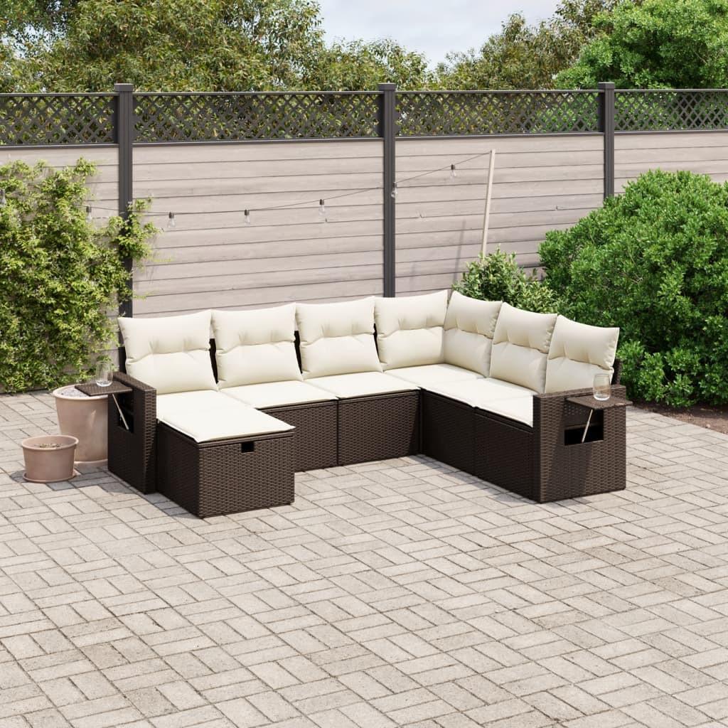 VidaXL set divano da giardino Polirattan  