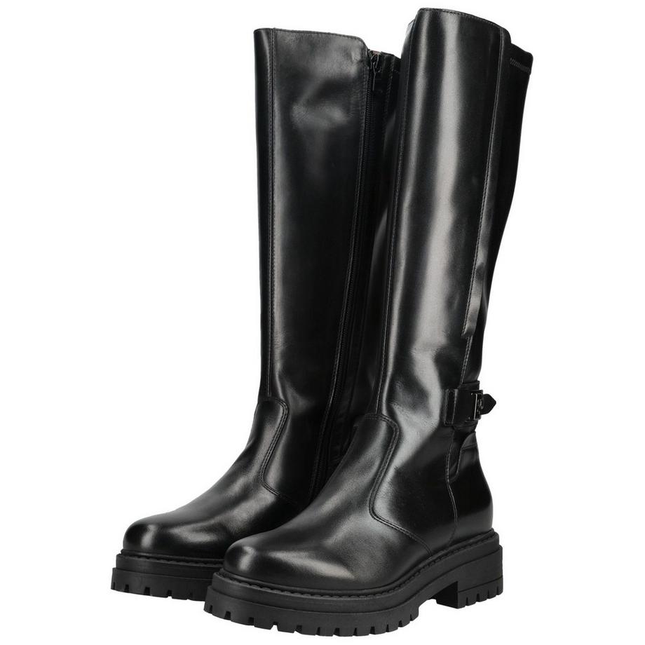 Nero Giardini Knielange Stiefel mit Schnalle und Plateausohle  