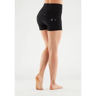 FREDDY  WR.UP® Push-up-Shorts mit hohem ausgefranstem Taillenbund und stückgefärbt aus Webstoff 