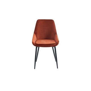 Vente-unique Lot de 2 chaises Velours métalTerracotta MASURIE  