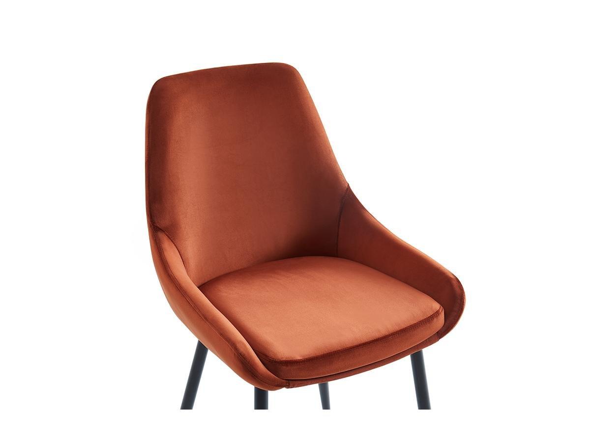 Vente-unique Lot de 2 chaises Velours métalTerracotta MASURIE  