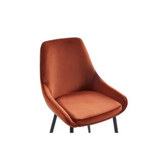 Vente-unique Lot de 2 chaises Velours métalTerracotta MASURIE  