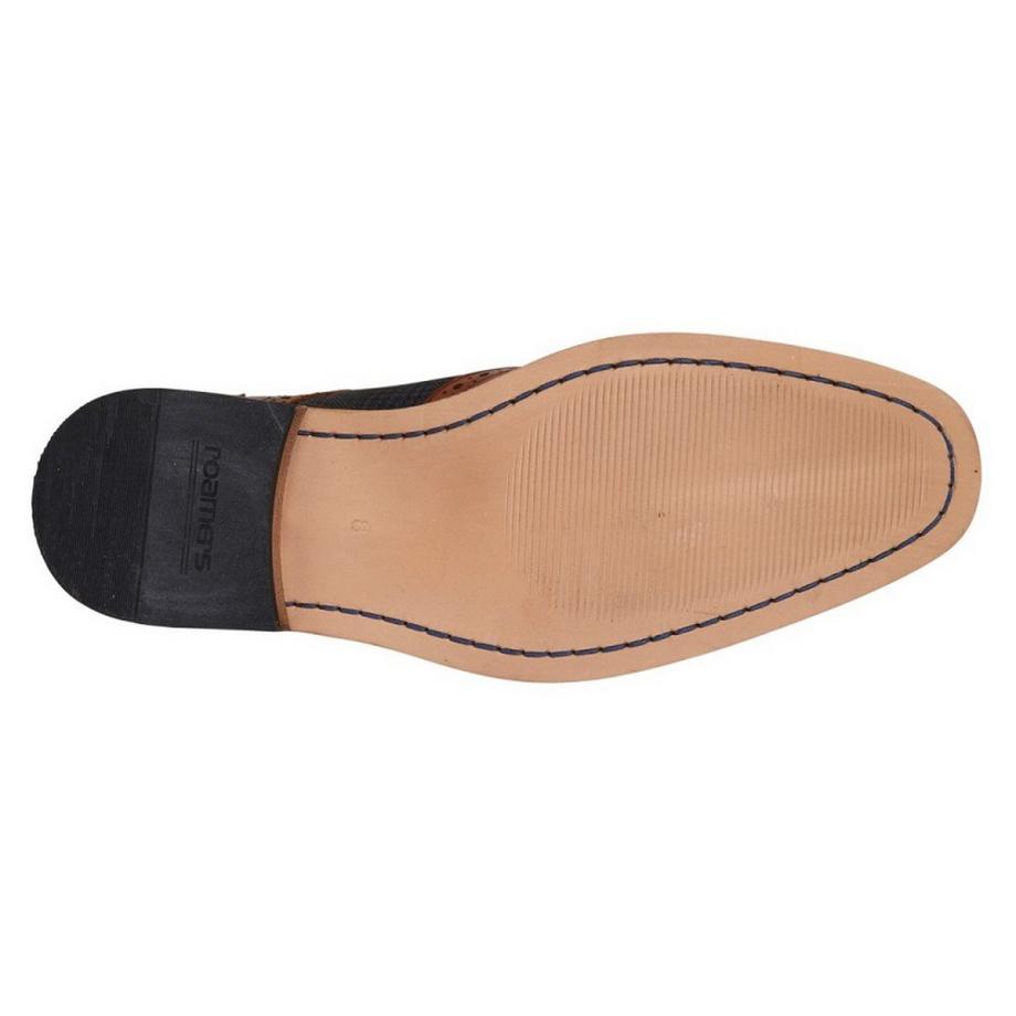 Roamers Scarpe Brogue in Pelle a Quadri  