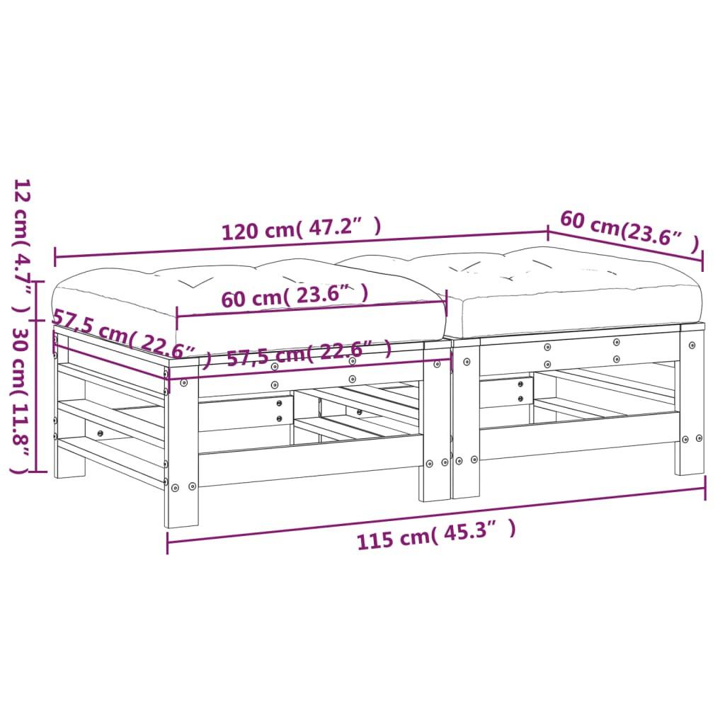 VidaXL Gartenhocker kiefernholz  