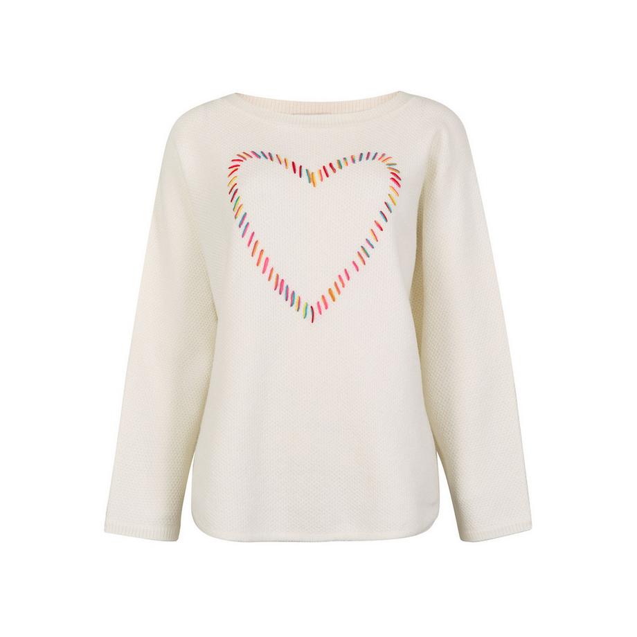 APRICOT Maglione colorato con cuore ricamato  
