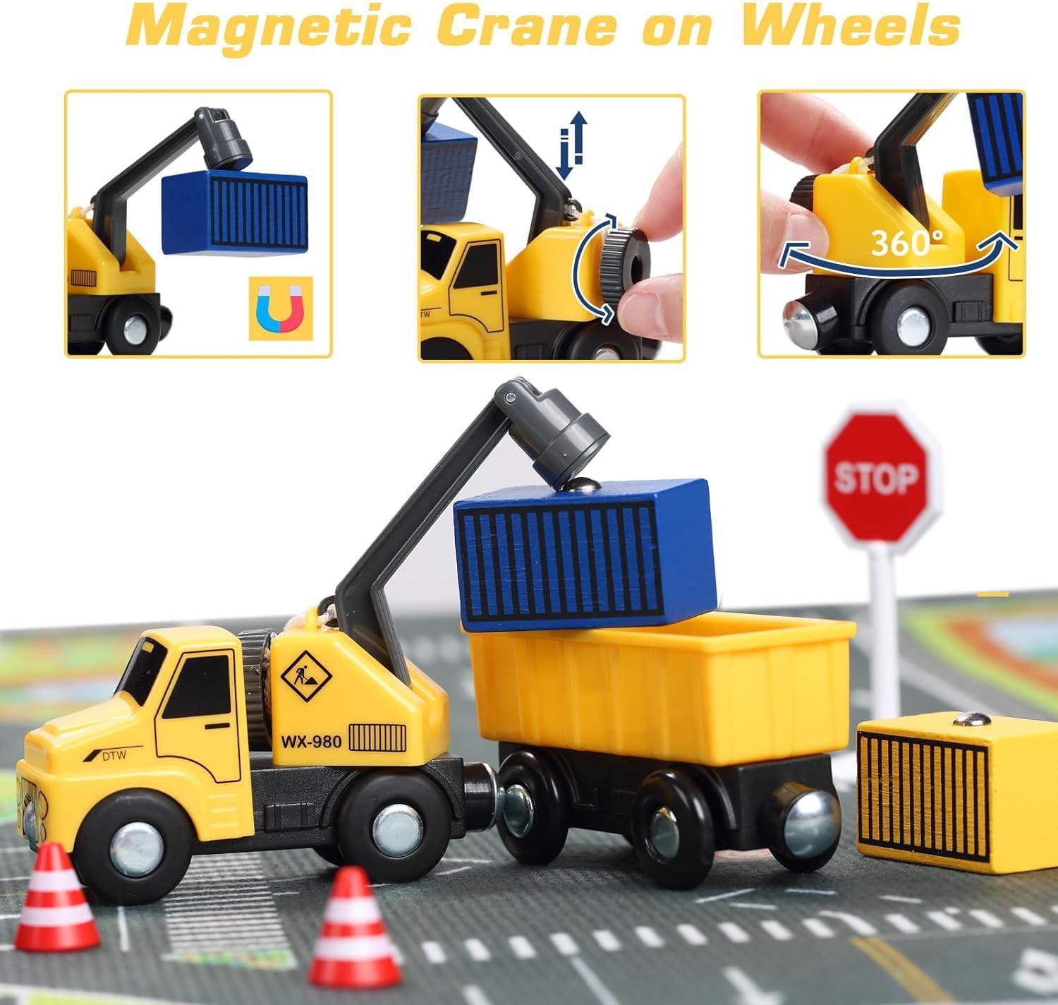 Activity-board  12er Pack Holzeisenbahn Elektrolokomotive, batteriebetriebener Lokomotivzug 