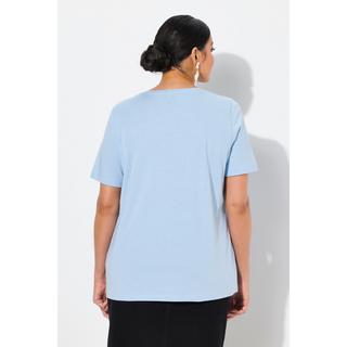 Ulla Popken  T-shirt col rond et manches courtes, modal mélangé - coupe Classic Fit 