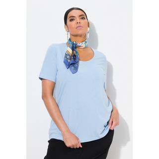 Ulla Popken  T-shirt classica con modal, scollo a girocollo e mezze maniche 