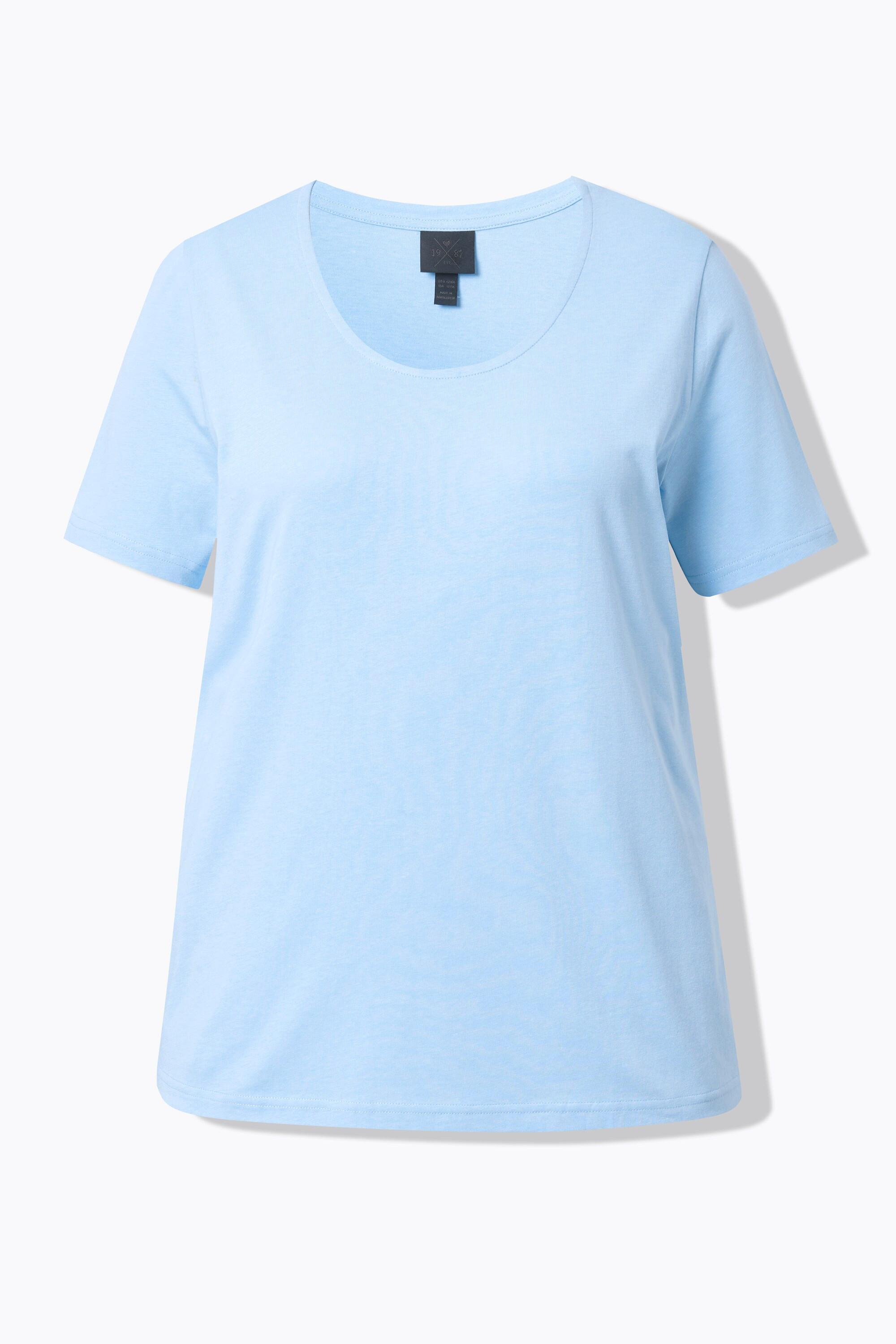 Ulla Popken  T-Shirt, Modalmix, Classic, Rundhals, Halbarm 