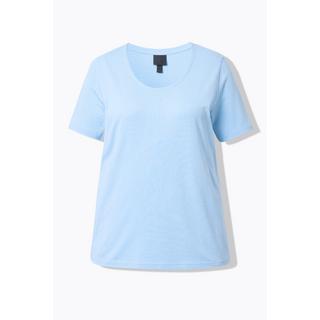 Ulla Popken  T-shirt col rond et manches courtes, modal mélangé - coupe Classic Fit 