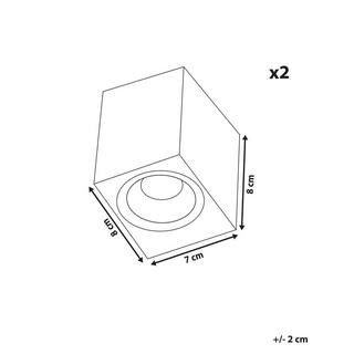 Beliani Applique a LED per esterni en Alluminio Moderno ARANSAS  