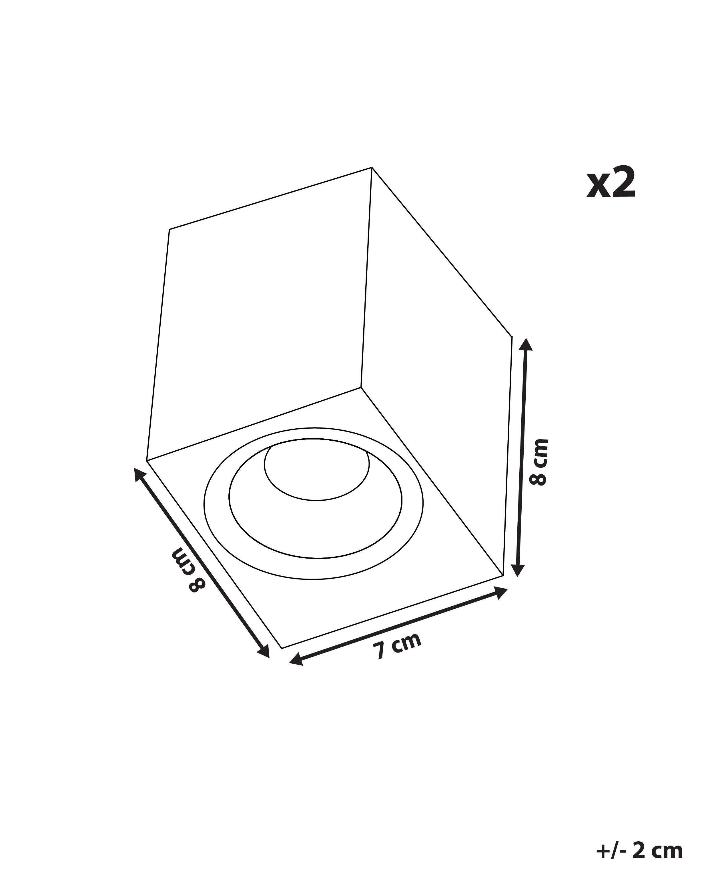 Beliani Lot de 2 appliques LED d'extérieur en Aluminium Moderne ARANSAS  