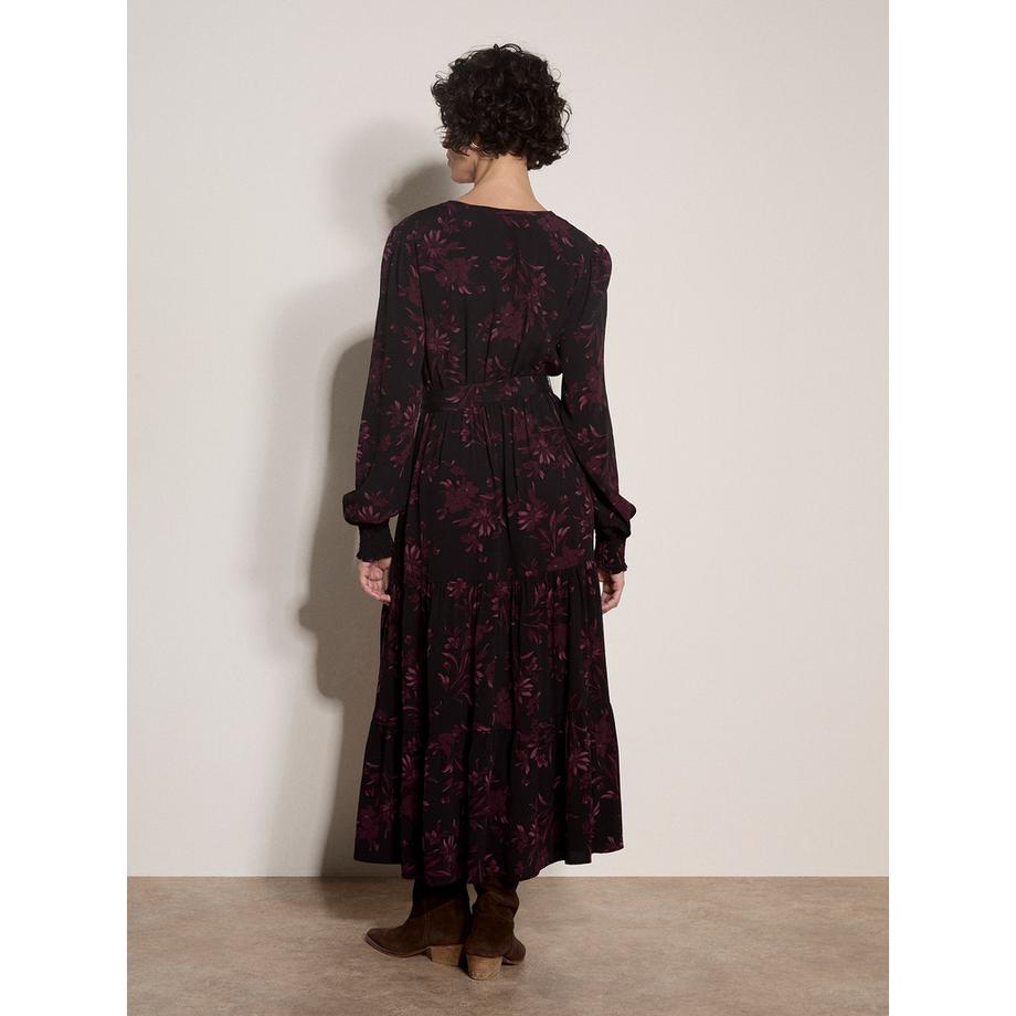 APRICOT Robe mi-longue en crêpe à motifs floraux  