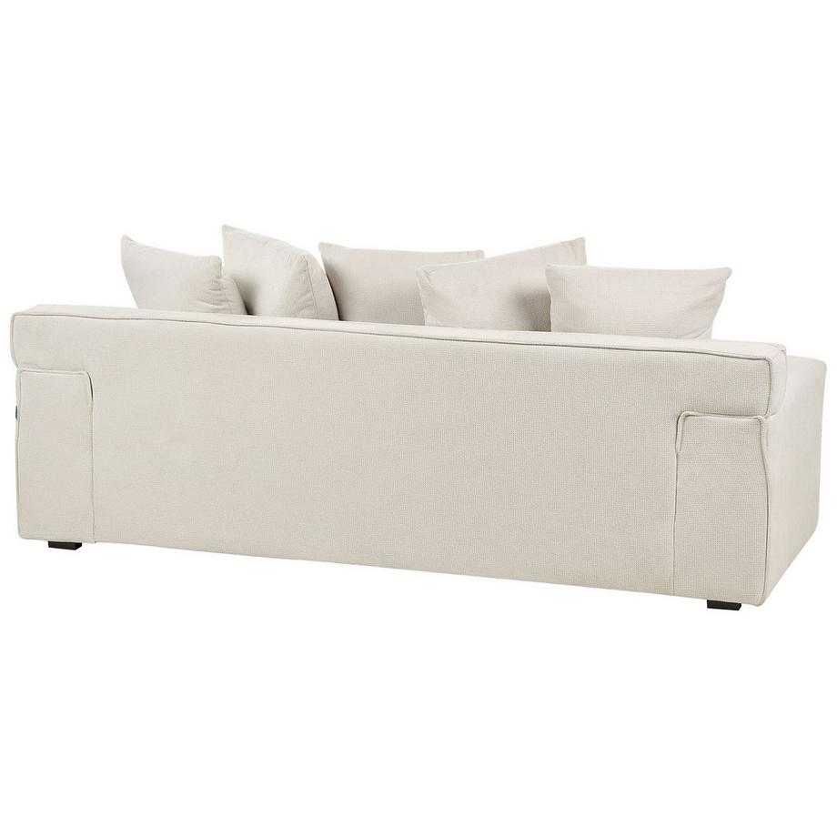 Beliani Canapé 3 places en Tissu chenille Moderne VISKAN  