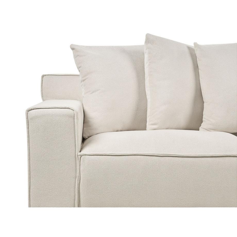 Beliani Canapé 3 places en Tissu chenille Moderne VISKAN  