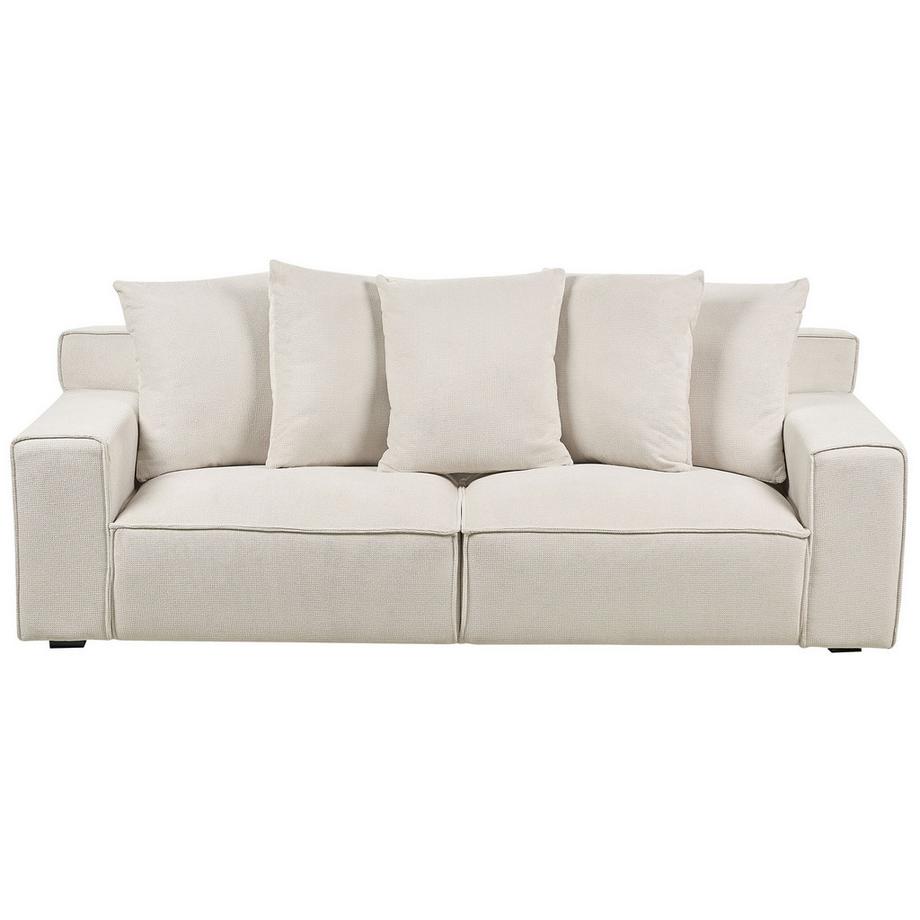 Beliani Canapé 3 places en Tissu chenille Moderne VISKAN  