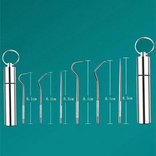 Northix  Kit per la cura dei denti in acciaio inossidabile - 7 parti 