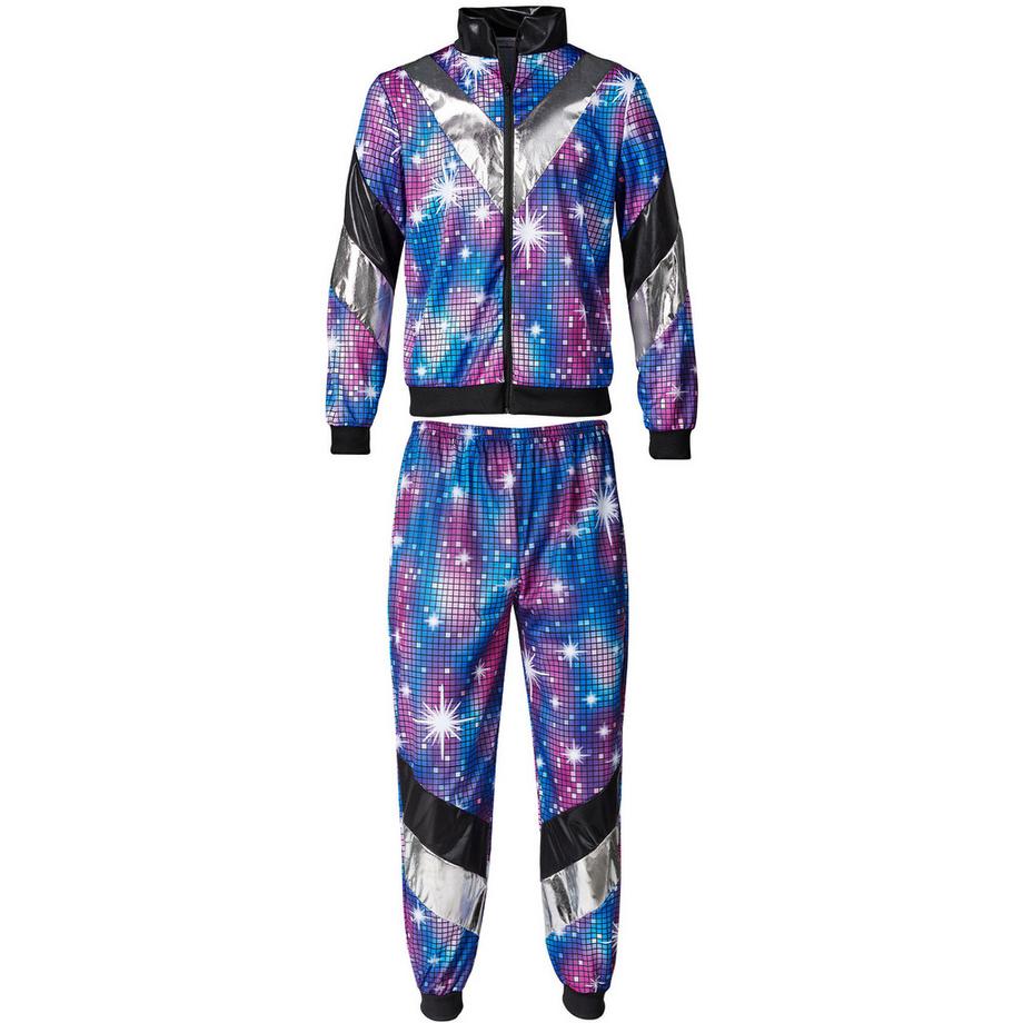 Tectake  kostüm  Retro 80er 90er Jahre Disco Jogginganzug 