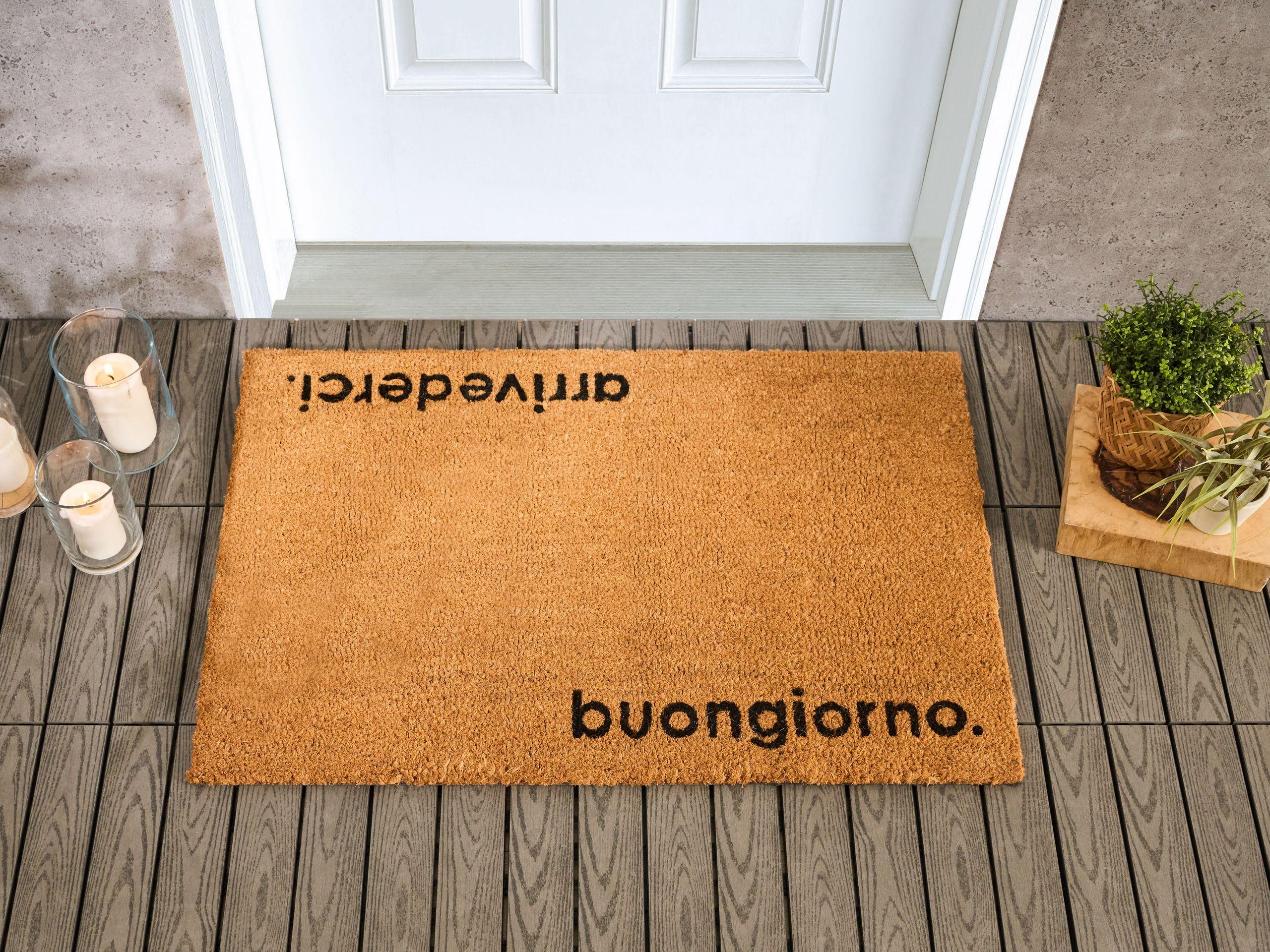 Beliani Tappetino da Ingresso en Fibra di Cocco Classico LABO  