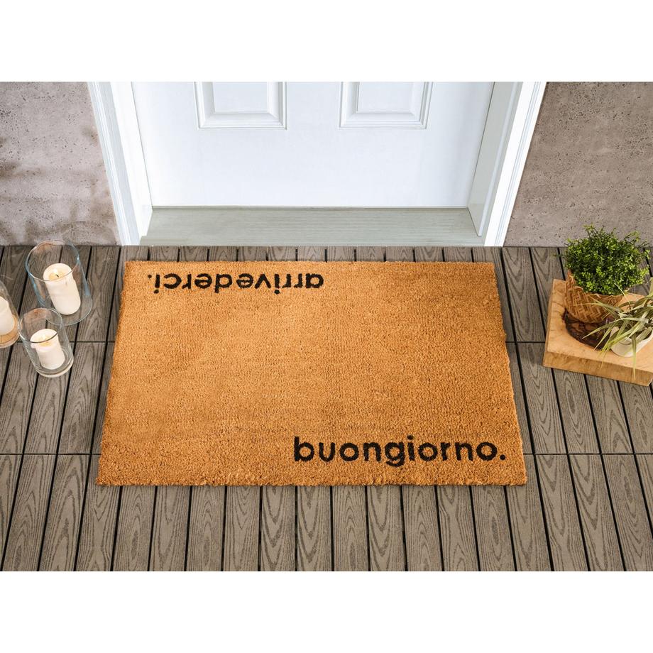 Beliani Tappetino da Ingresso en Fibra di Cocco Classico LABO  