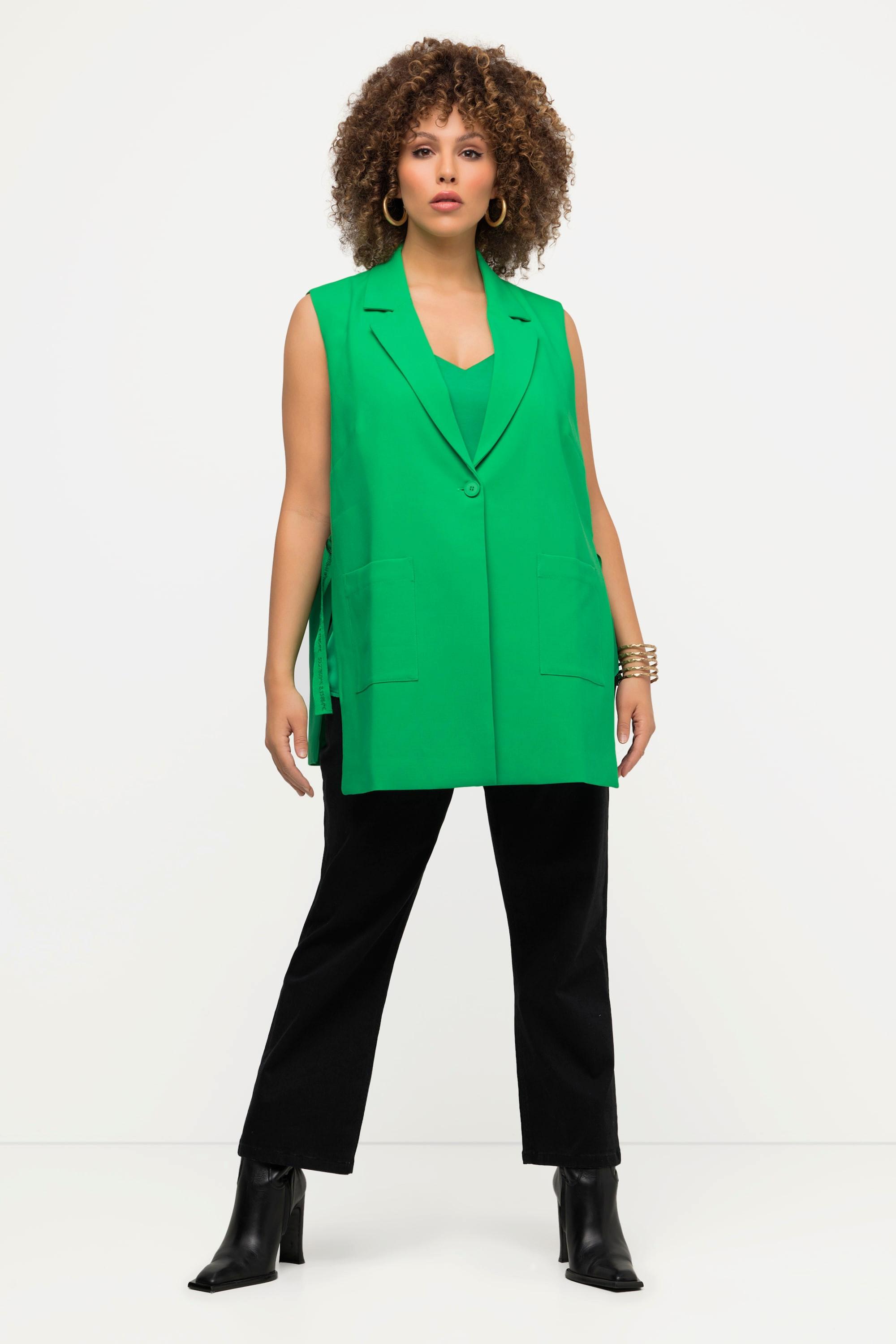 Ulla Popken Weste A-Linie Reverskragen  