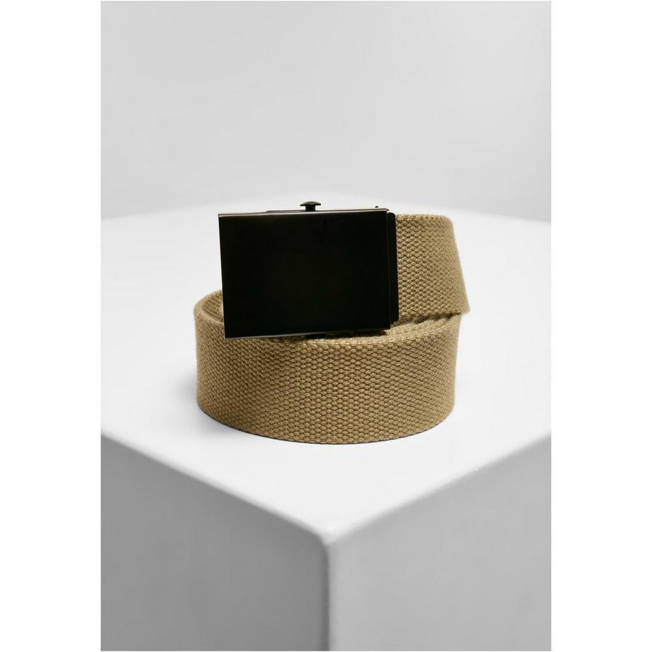 URBAN CLASSICS Karierte und einfarbige Leinengürtel 2er-Set  