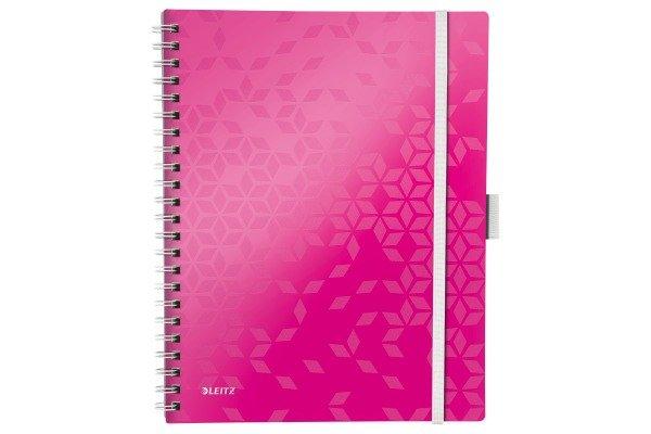 Leitz LEITZ Spiralbuch WOW PP A4 46450023 pink 80 Blatt  