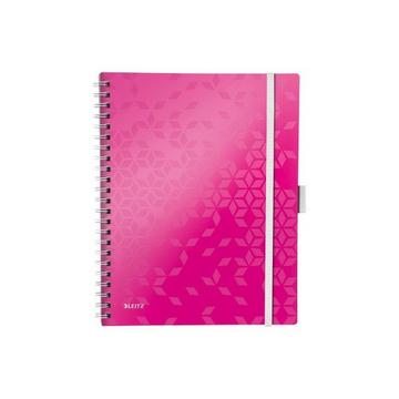 LEITZ Spiralbuch WOW PP A4 46450023 pink 80 Blatt