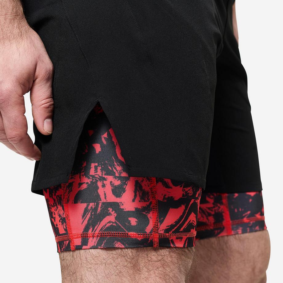 DOMYOS  Pantaloncini 2 in 1 uomo traspiranti 