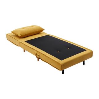 Vente-unique Poltrona letto in Tessuto Giallo senape - URIBIA  