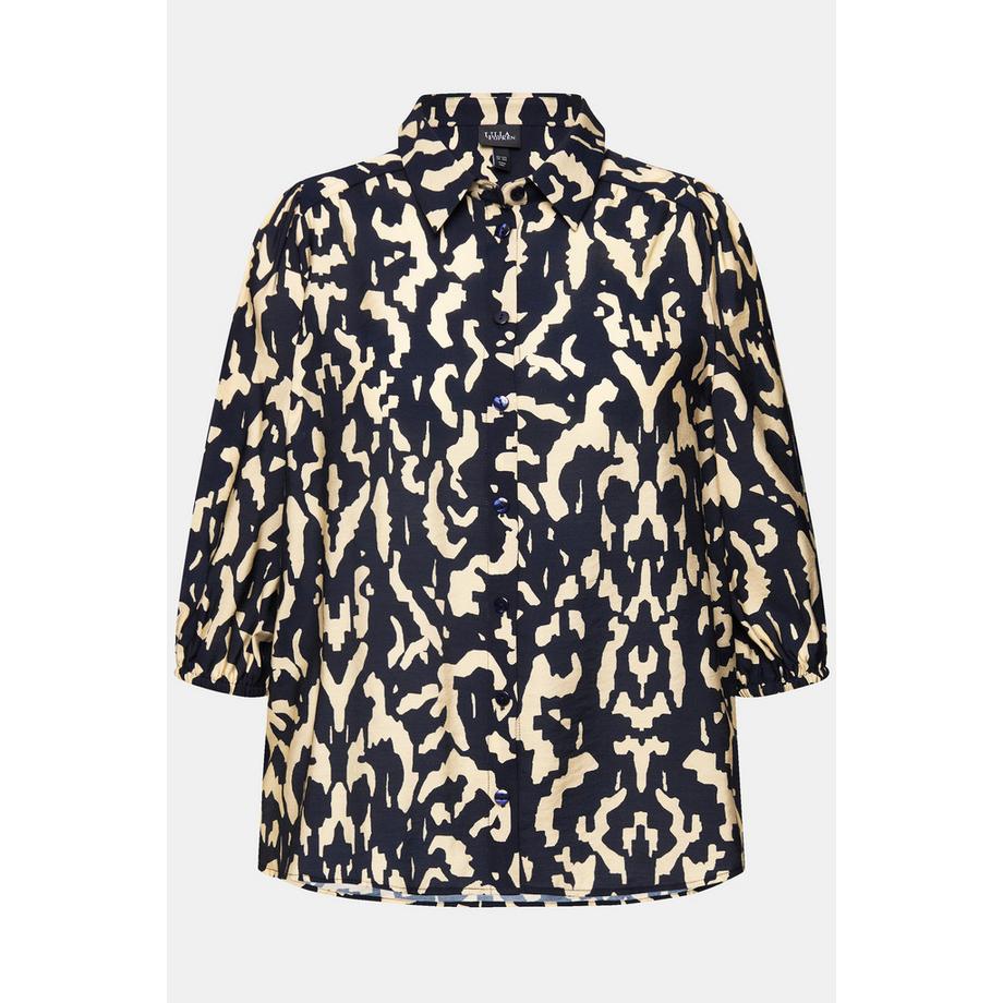 Ulla Popken Blouse Oversize Col Chemise Manches 3/4  